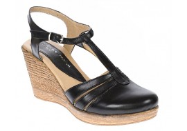 Sandale dama casual din piele naturala S9 Negru